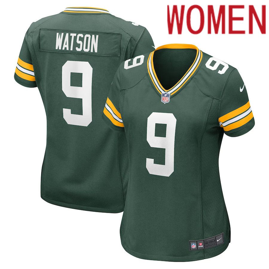 Women Green Bay Packers 9 Christian Watson Nike Green Player Game NFL Jersey